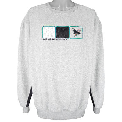 NHL (Blue Line) - San Jose Sharks Crew Neck Sweatshirt 2000s X-Large