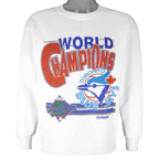 MLB - Toronto Blue Jays World Champions Crew Neck Sweatshirt 1992 Medium Vintage Retro Baseball