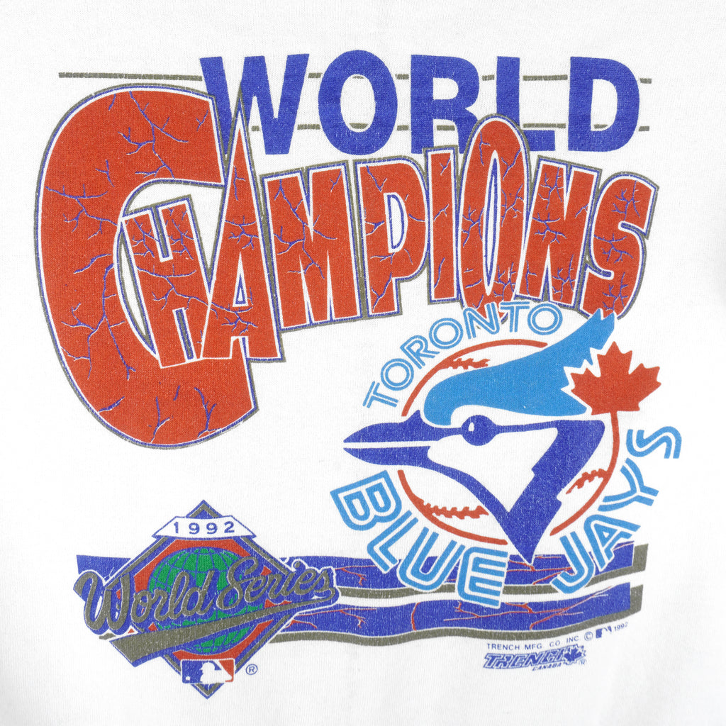 MLB - Toronto Blue Jays World Champions Crew Neck Sweatshirt 1992 Medium Vintage Retro Baseball