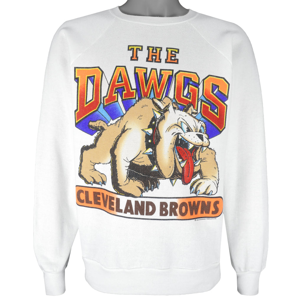 Champion - Cleveland Browns The Dawgs Crew Neck Sweatshirt 1990s Large Vintage Retro Football