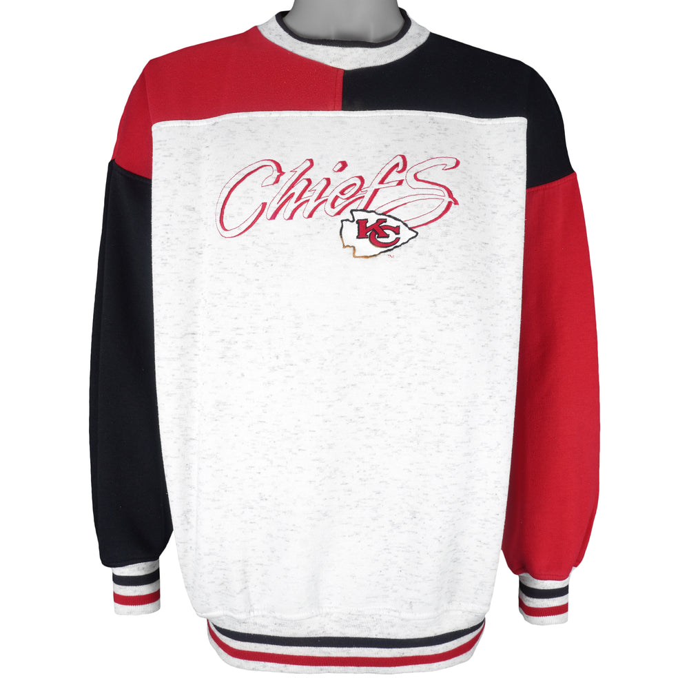 NFL (Antigua Sport) - Kansas City Chiefs Crew Neck Sweatshirt 1990s Large Vintage Retro Football