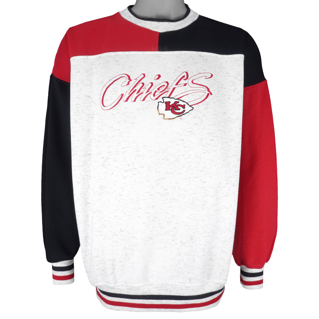 NFL (Antigua Sport) - Kansas City Chiefs Crew Neck Sweatshirt 1990s Large Vintage Retro Football