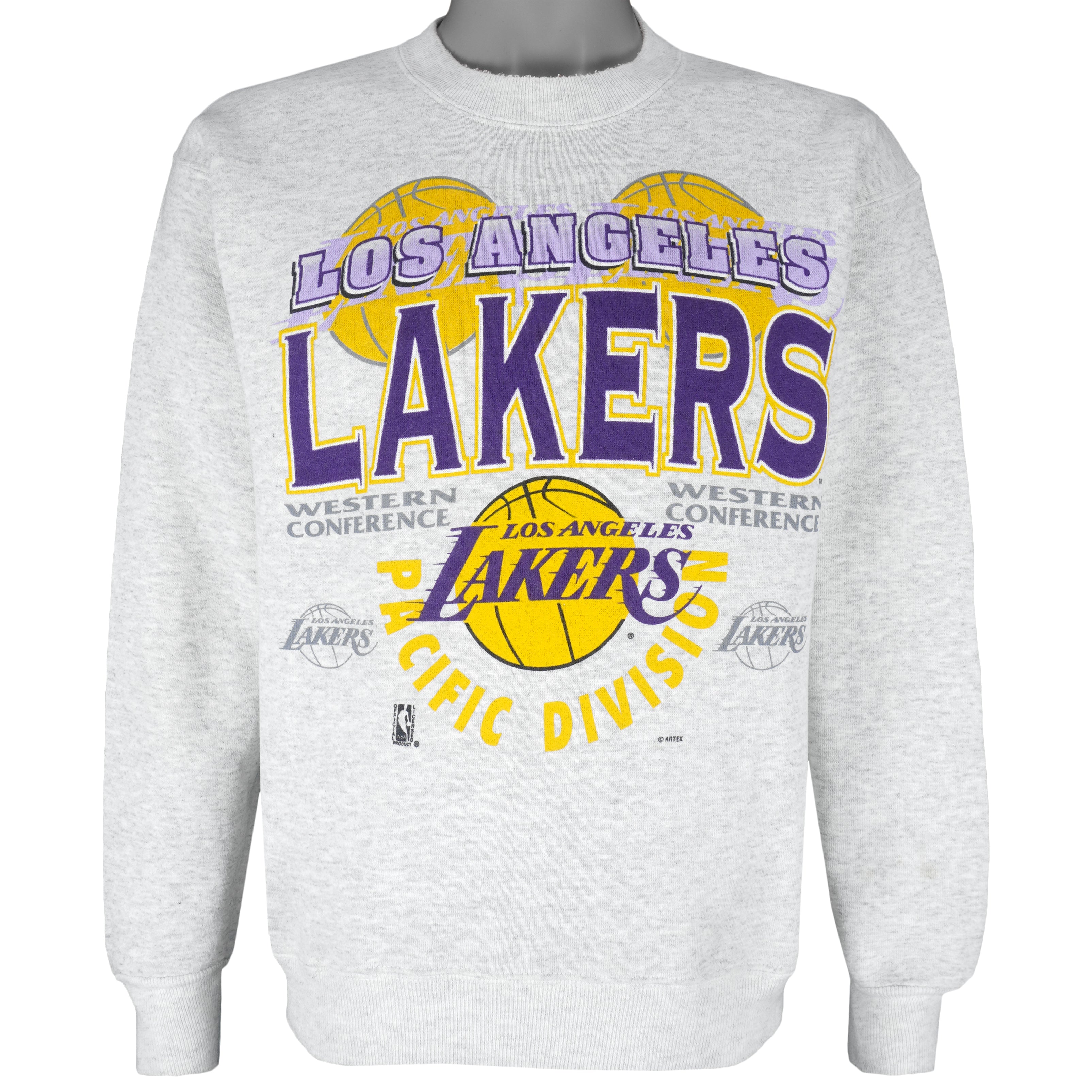 NBA (Lee) - Los Angeles Lakers Crew Neck Sweatshirt 1990s Medium Vintage Retro Basketball