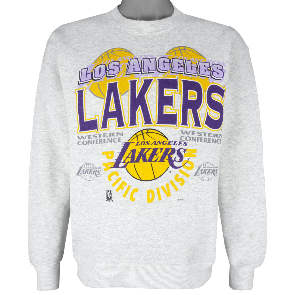 NBA (Lee) - Los Angeles Lakers Crew Neck Sweatshirt 1990s Medium Vintage Retro Basketball