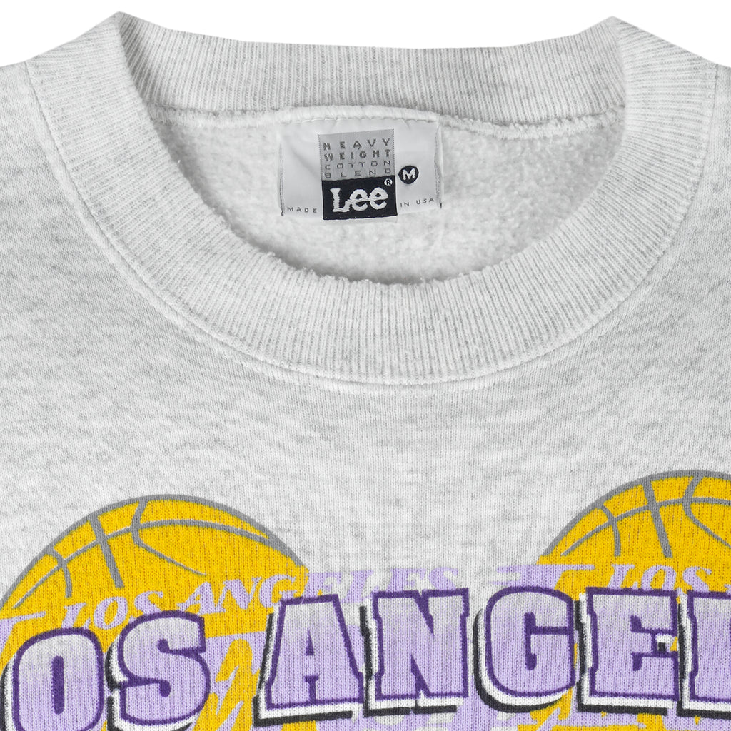 NBA (Lee) - Los Angeles Lakers Crew Neck Sweatshirt 1990s Medium Vintage Retro Basketball