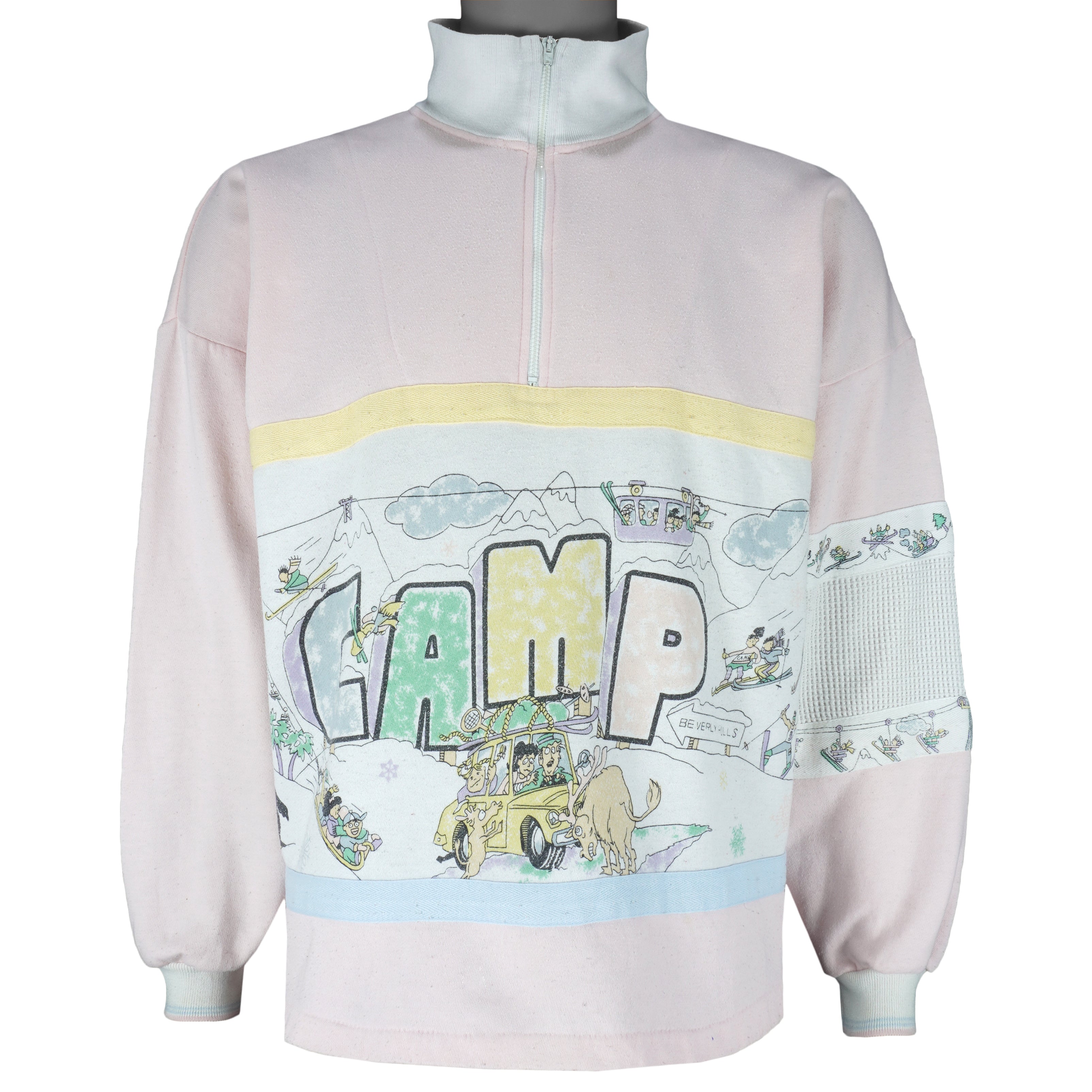 Vintage - Champ Beverly Hills Crew Neck Sweatshirt 1990s Medium Vintage Retro