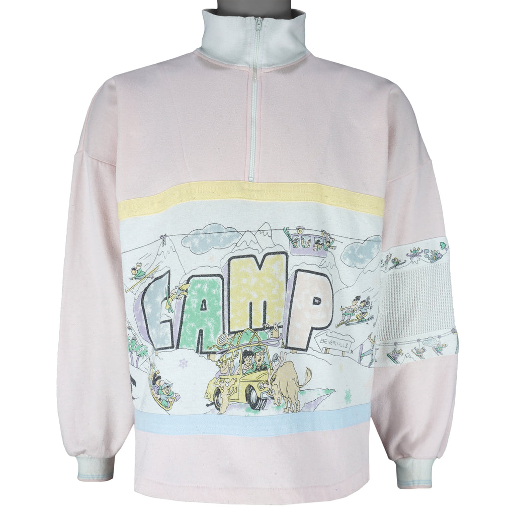 Vintage - Champ Beverly Hills Crew Neck Sweatshirt 1990s Medium Vintage Retro