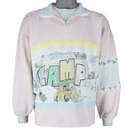 Vintage - Camp Beverly Hills Standup Collar 1/4 Zip Sweatshirt 1990s Large