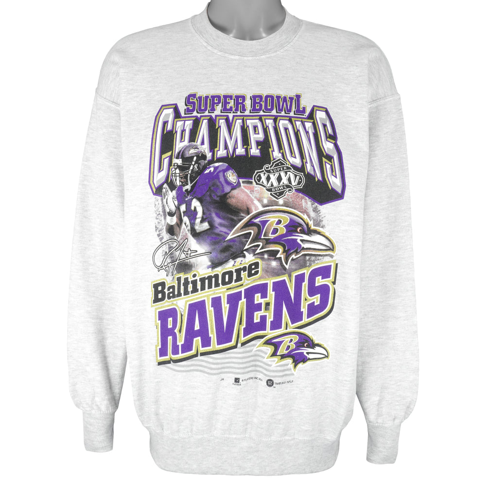 NFL (Players Inc) - Baltimore Ravens Crew Neck Sweatshirt 2001 Large Vintage Retro Football