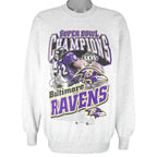 NFL (Players Inc) - Baltimore Ravens Crew Neck Sweatshirt 2001 Large Vintage Retro Football