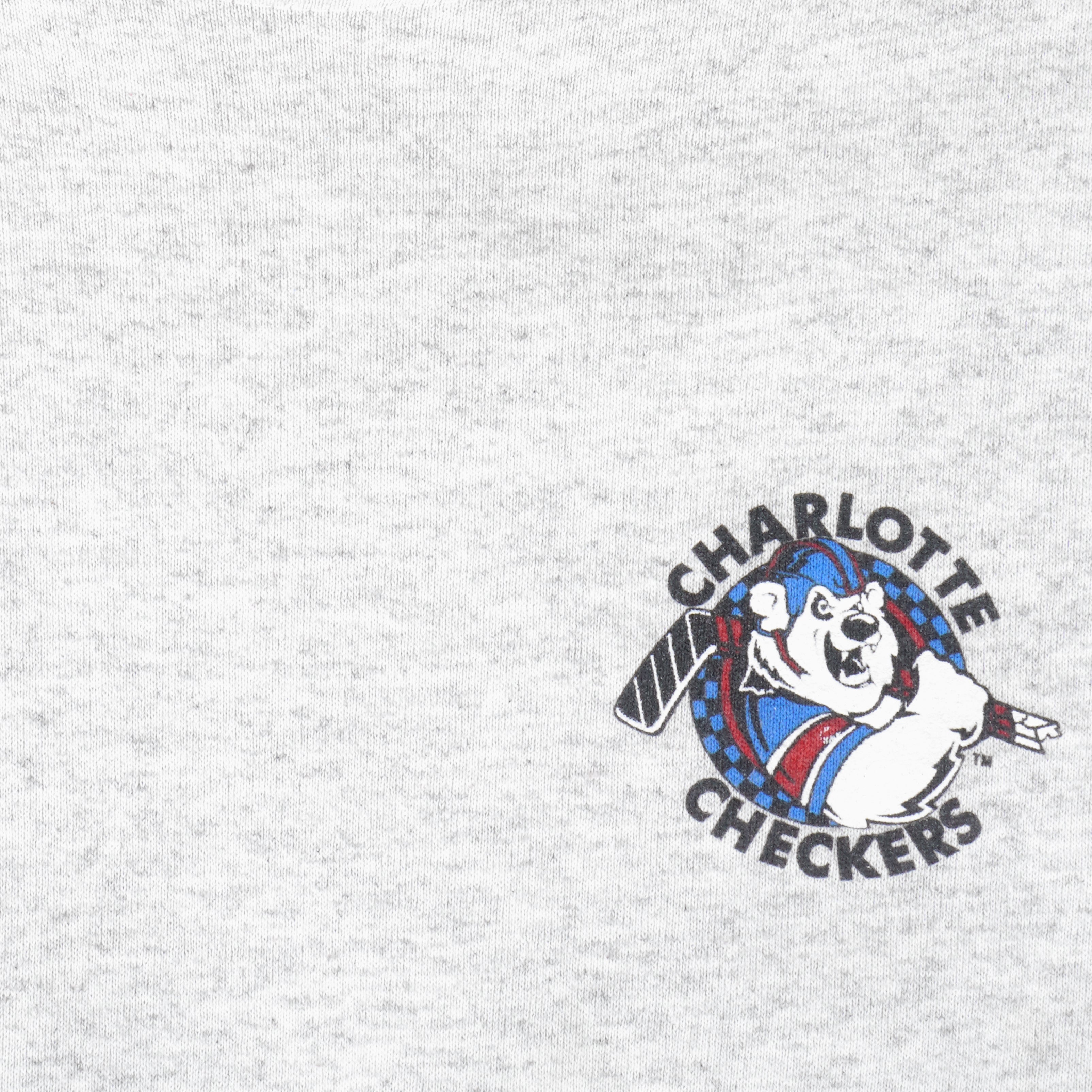 NHL (ECHL) - Charlotte Checkers Crew Neck Sweatshirt 1990s XX-Large Vintage Retro Hockey