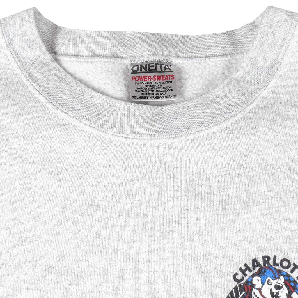 NHL (ECHL) - Charlotte Checkers Crew Neck Sweatshirt 1990s XX-Large Vintage Retro Hockey