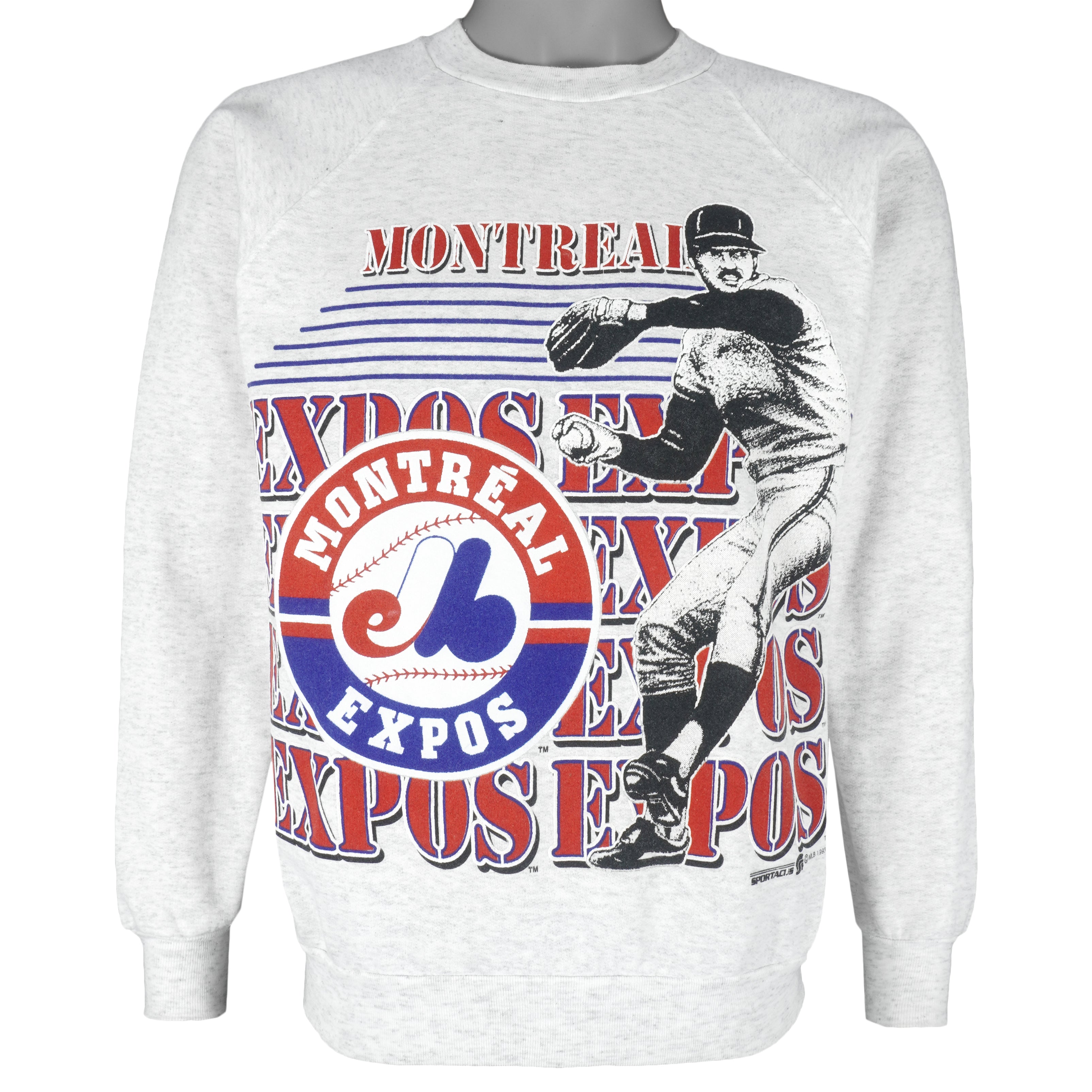 MLB (Spartacus) - Montreal Expos Crew Neck Sweatshirt 1993 Medium Vintage Retro Baseball