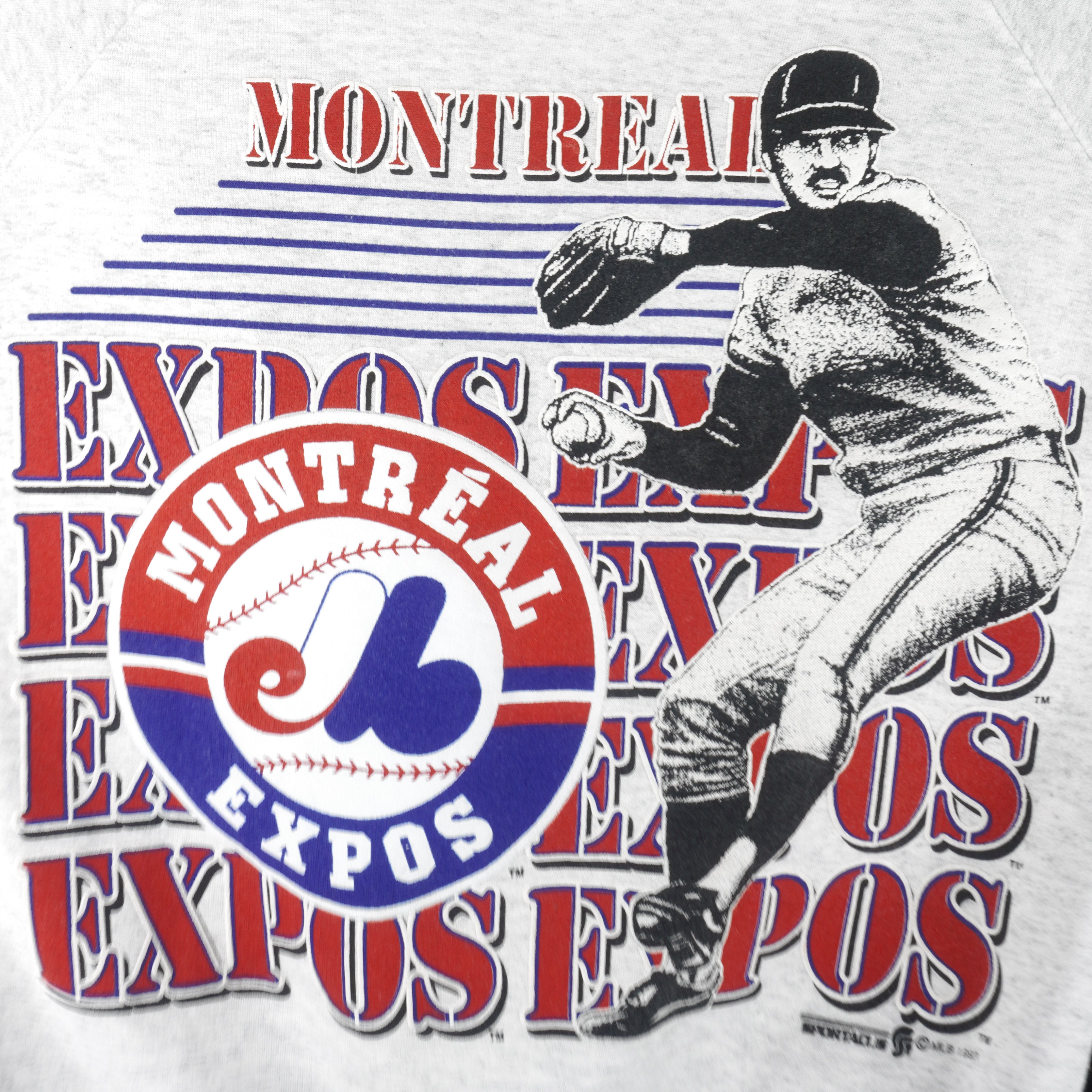 MLB (Spartacus) - Montreal Expos Crew Neck Sweatshirt 1993 Medium Vintage Retro Baseball