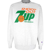 Champion - 7-Up Shoot Out Crew Neck Sweatshirt 1990s Large Vintage Retro