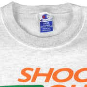 Champion - 7-Up Shoot Out Crew Neck Sweatshirt 1990s Large Vintage Retro