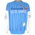 Adidas - Brunswick Blue Hawks JR McHawklin Baseball Sweatshirt 1990s Large