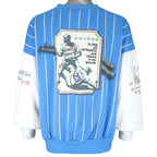 Adidas - Brunswick Blue Hawks JR McHawklin Baseball Sweatshirt 1990s Large Vintage etro Baseball