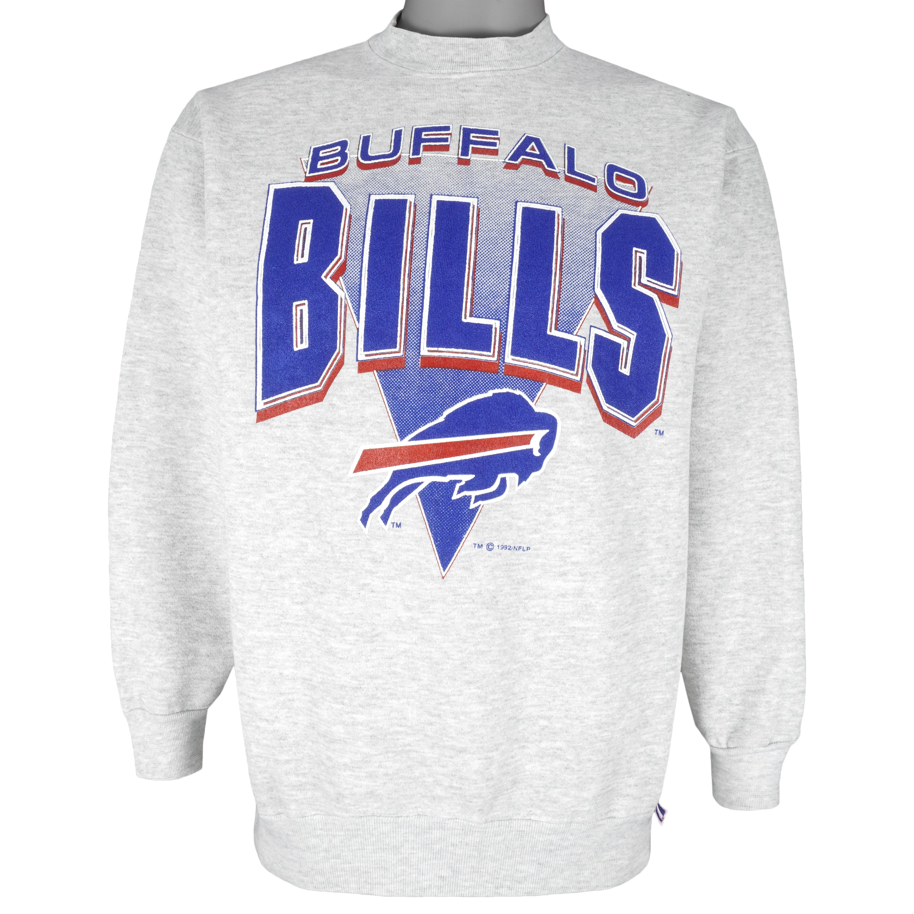 NFL (Logo 7) - Buffalo Bills Crew Neck Sweatshirt 1992 Large Vintage Retro Football