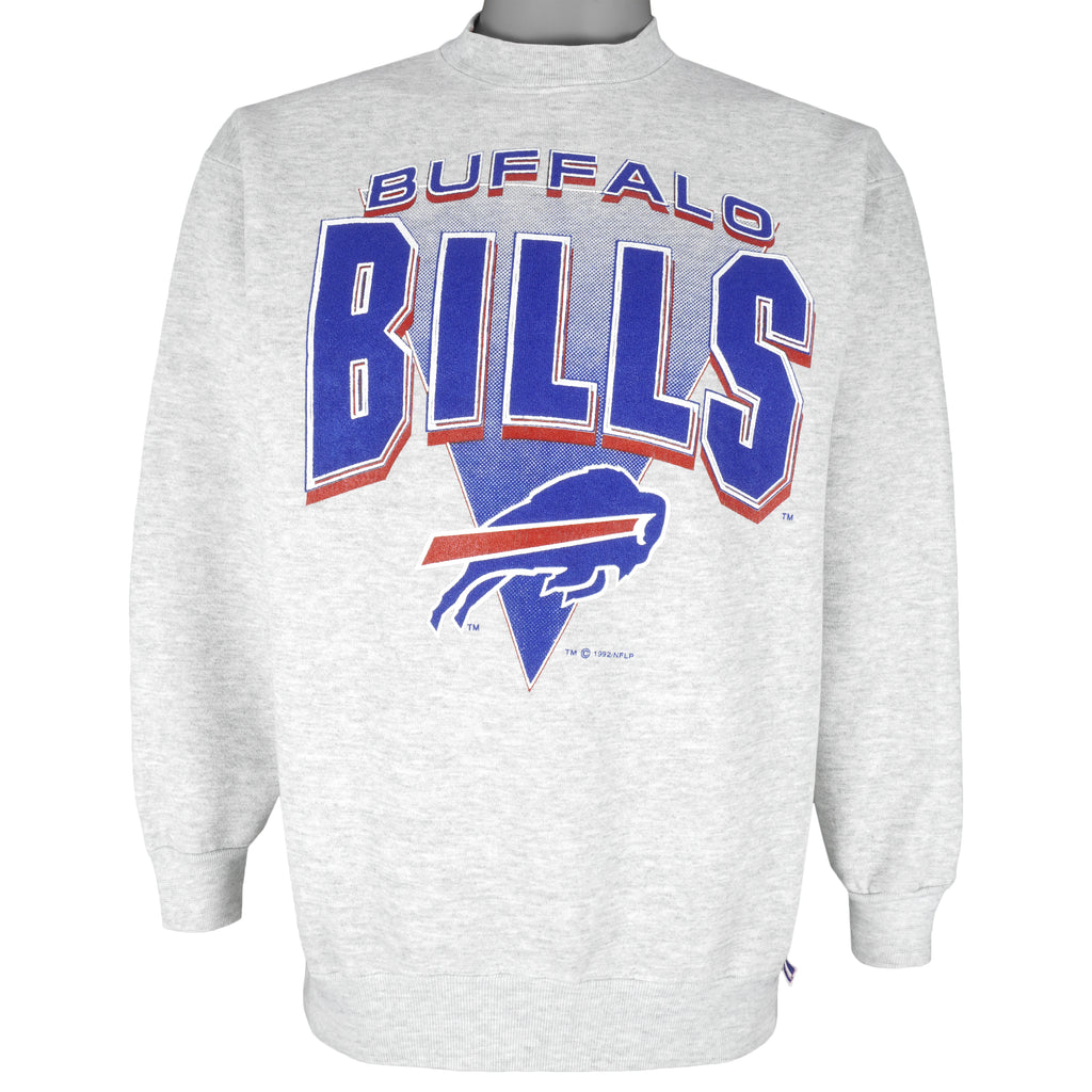 NFL (Logo 7) - Buffalo Bills Crew Neck Sweatshirt 1992 Large Vintage Retro Football
