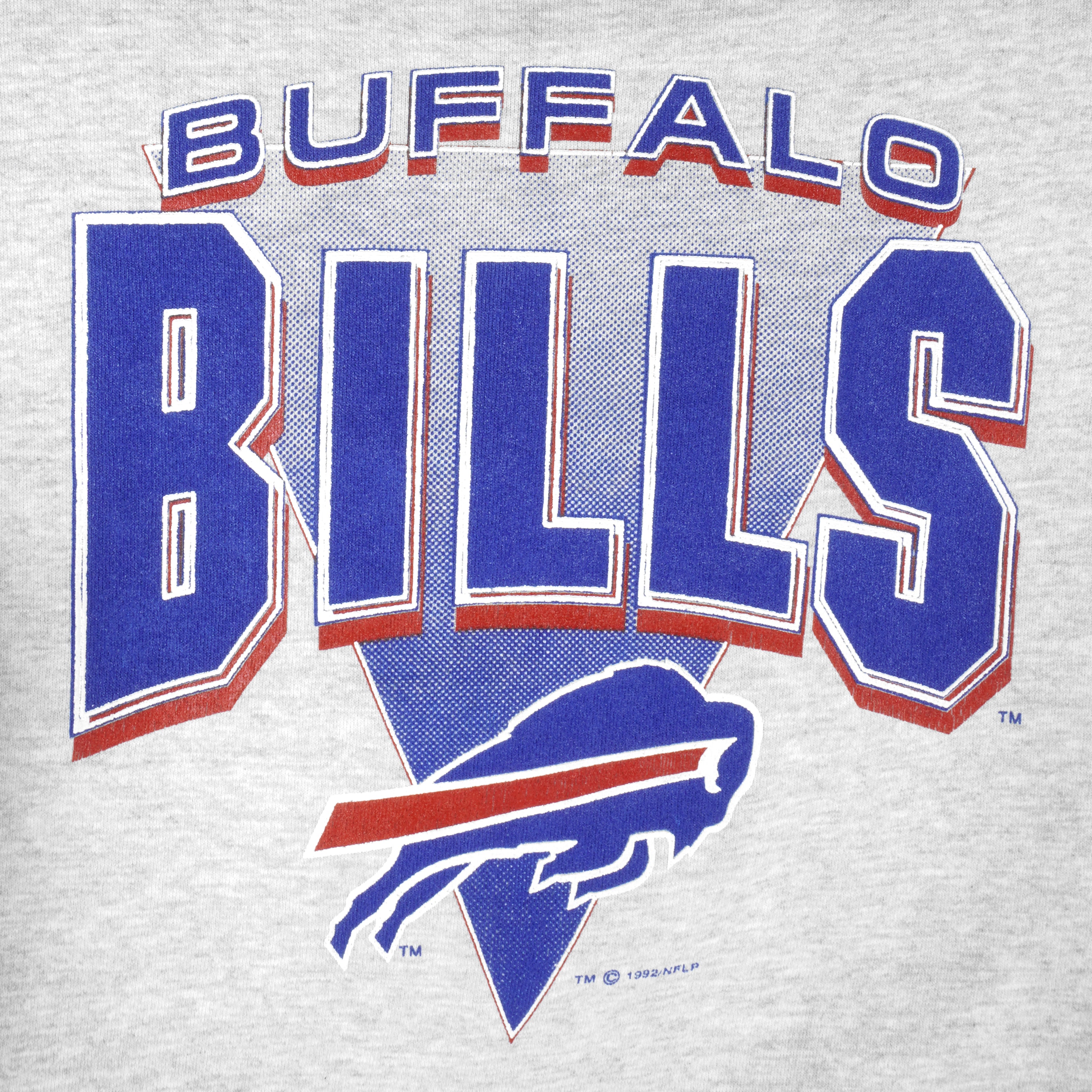 NFL (Logo 7) - Buffalo Bills Crew Neck Sweatshirt 1992 Large Vintage Retro Football