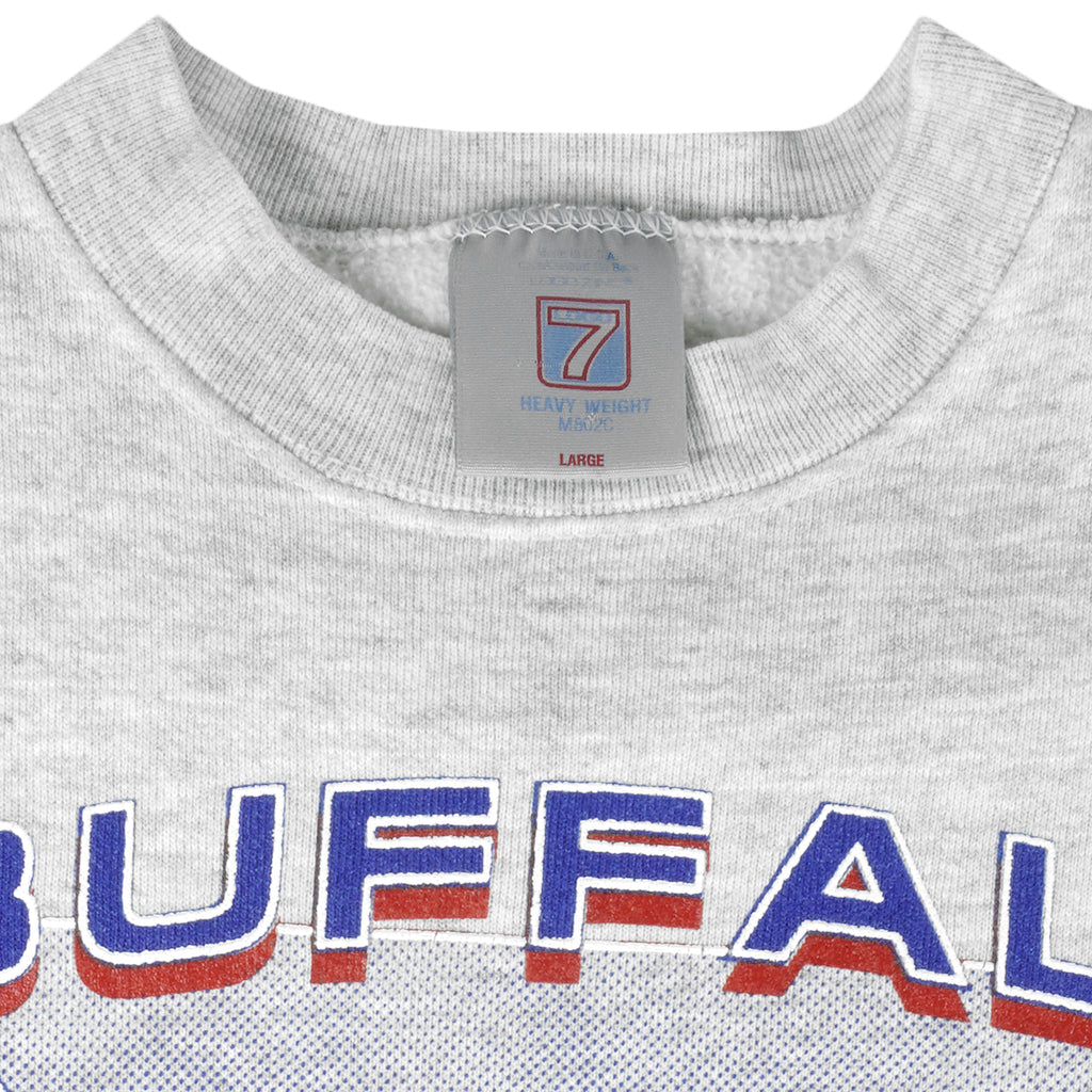 NFL (Logo 7) - Buffalo Bills Crew Neck Sweatshirt 1992 Large Vintage Retro Football
