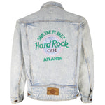 Vintage - Hard Rock Cafe Atlanta Embroidered Denim Jacket 1990s Medium