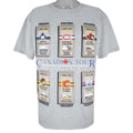 NHL (Waves) - Canadain Tour Toronto Montreal Ottawa T-Shirt 1990s Medium Vintage Retro Hockey