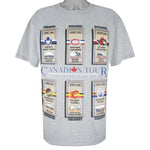NHL (Waves) - Canadain Tour Toronto Montreal Ottawa T-Shirt 1990s Medium Vintage Retro Hockey