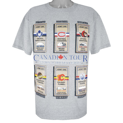 NHL (Waves) - Canadian Tour Original Six T-Shirt 1990s Medium