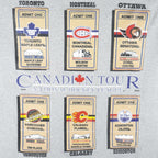 NHL (Waves) - Canadain Tour Toronto Montreal Ottawa T-Shirt 1990s Medium Vintage Retro Hockey