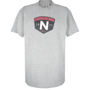 Nike - Grey Classic Since 1971 Single Stitch T-Shirt 1990s Large Vintage Retro