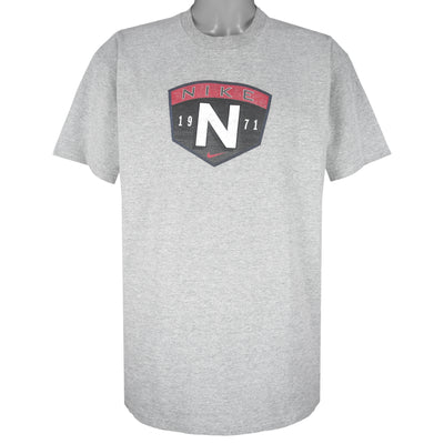 Nike - Grey Classic Since 1971 Single Stitch T-Shirt 1990s Large