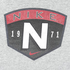Nike - Grey Classic Since 1971 Single Stitch T-Shirt 1990s Large Vintage Retro