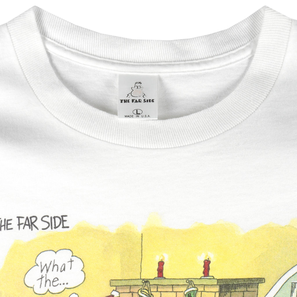 Vintage (The Far Side) - A Great Christmas Single Stitch T-Shirt 1990s Large Vintage Retro