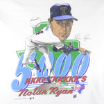 MLB (Salem) - Rangers Texas Nolan Ryan Caricature T-Shirt 1989 X-Large Vintage Retro Baseball