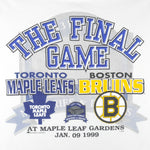 NHL (Bulletin Athletic) - Toronto Maple Leafs VS Boston Bruins The Final Game T-Shirt 1999 Large Vintage Retro Hockey