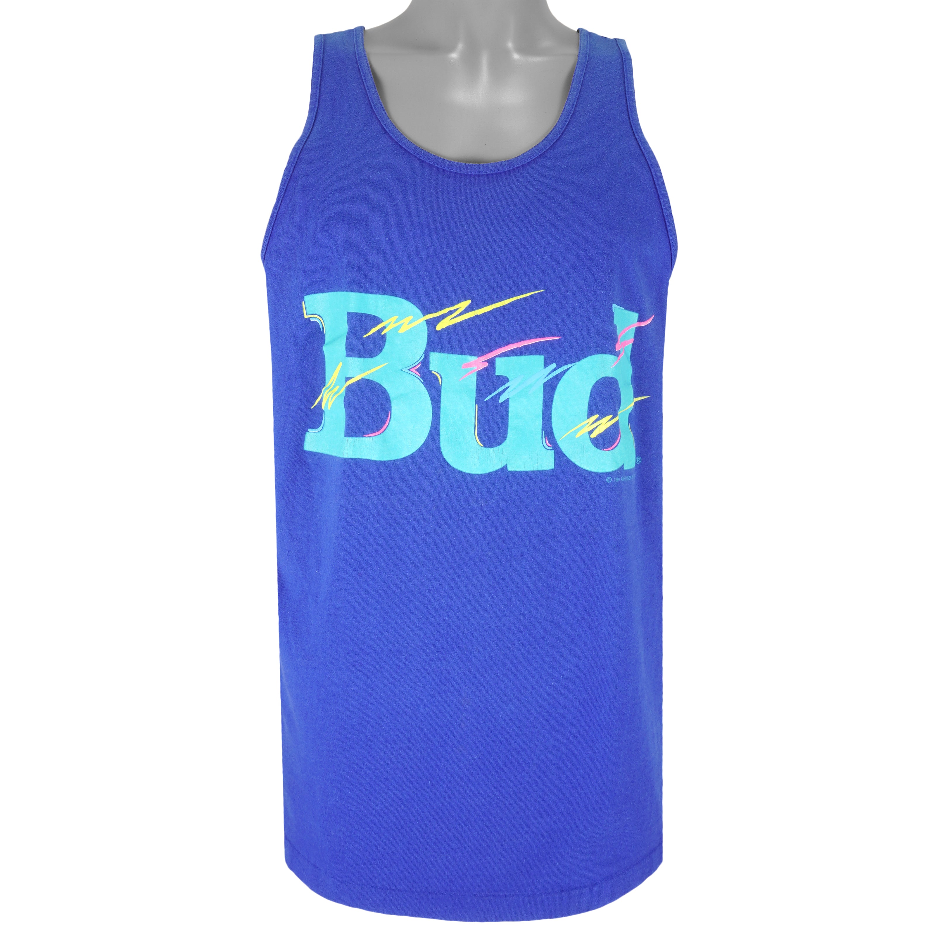 Budweiser (Fun Tees)- King Of Beers Sleeveless Shirt 1991 Large Vintage Retro