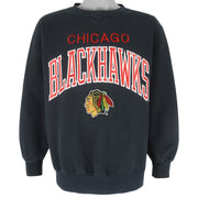 NHL (Logo Athletics) - Chicago Blackhawks Crew Neck Sweatshirt 1990s Medium Vintage Retro Hockey
