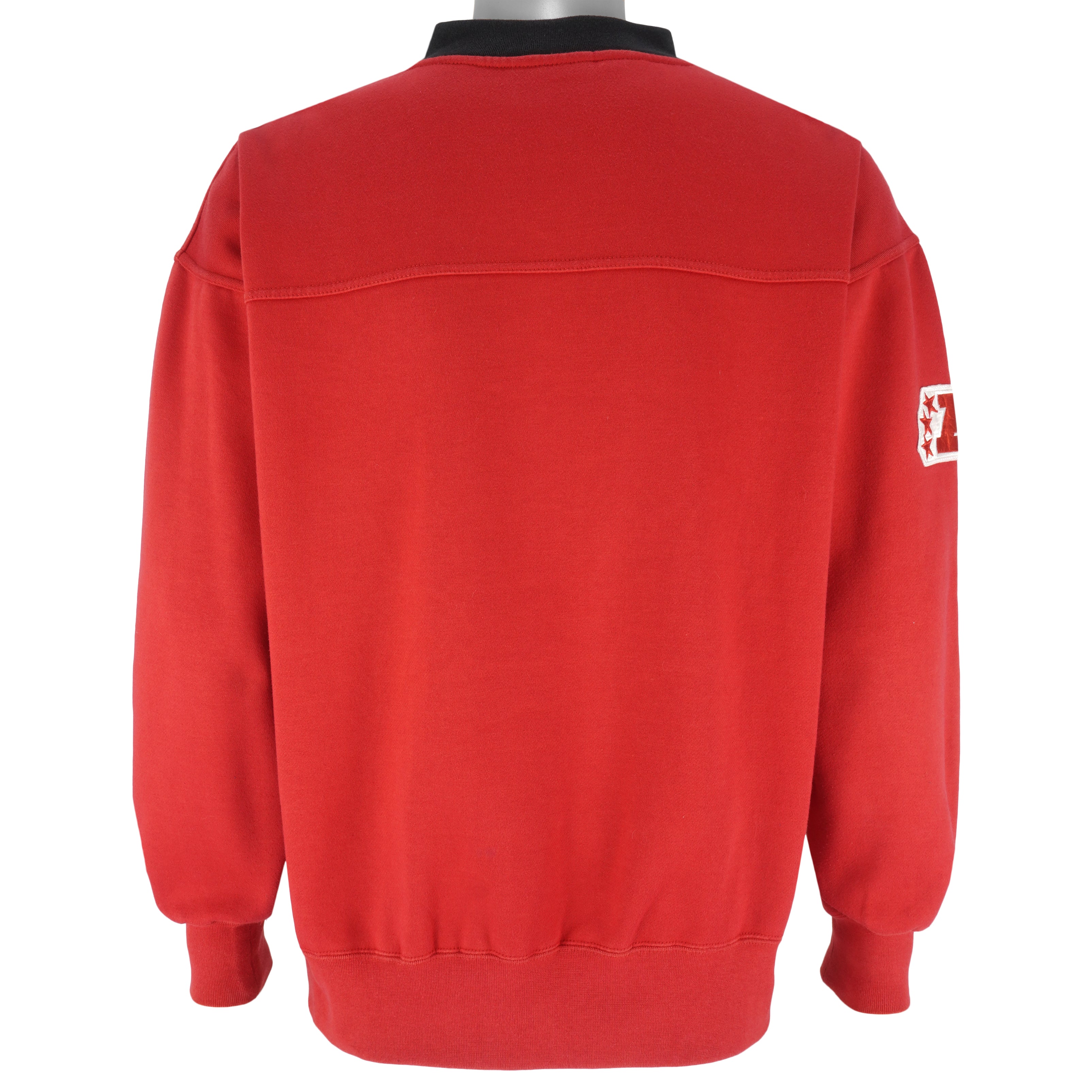 NFL (Lee) - Kansas City Chiefs Embroidered Crew Neck Sweatshirt 1990s Large