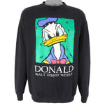Disney - Donald Duck Crew Neck Sweatshirt 1990s Large