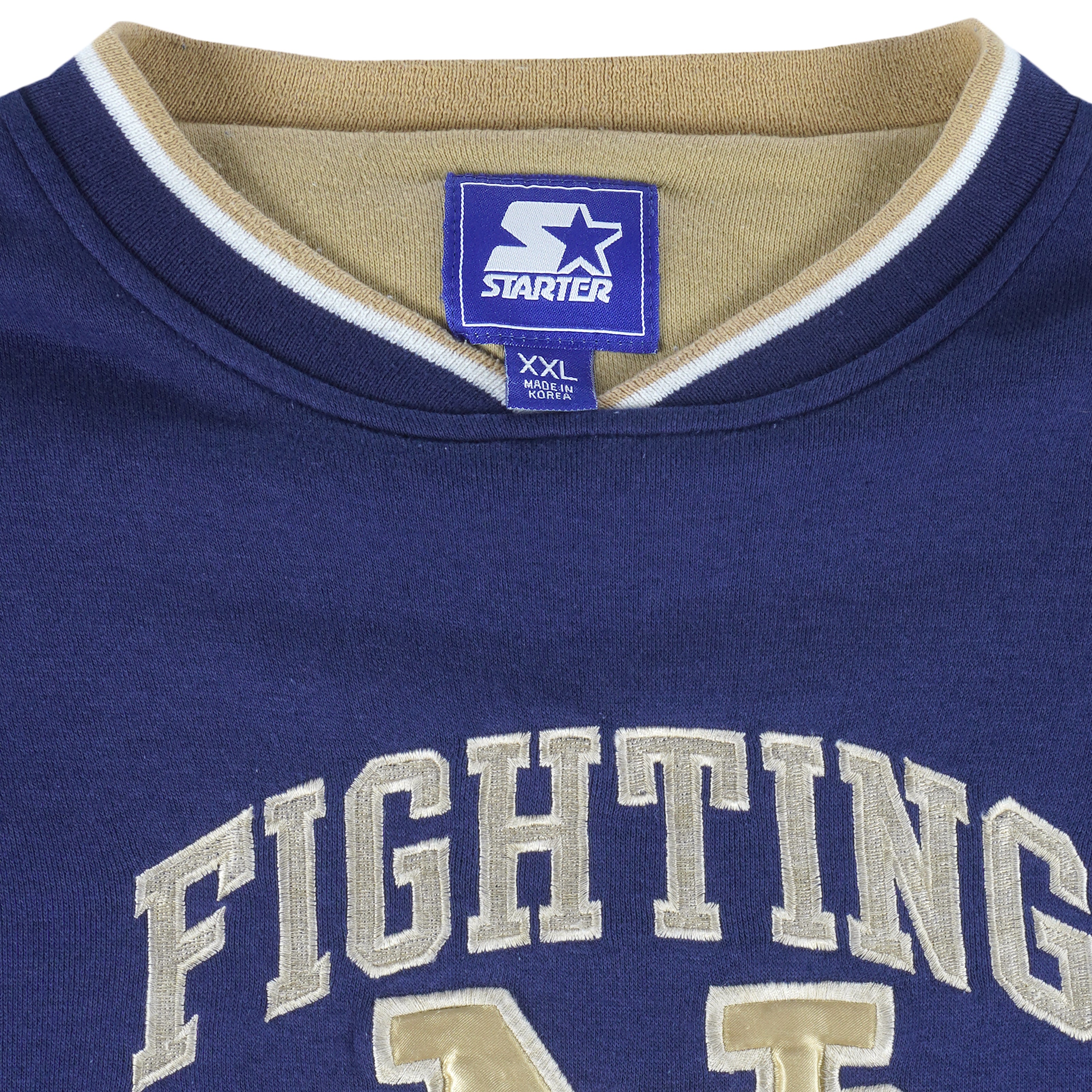 Starter - Notre Dame Fighting Irish Crew Neck Sweatshirt 1990s XX-Large Vintage Retro College