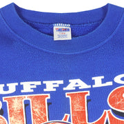 NFL (Trench) - Buffalo Bills AFC Champs Crew Neck Sweatshirt 1990 Large Vintage Retro Football 