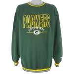 NFL (Logo 7) - Green Bay Packers Embroidered Crew Neck Sweatshirt 1990s X-Large Vintage Retro Football