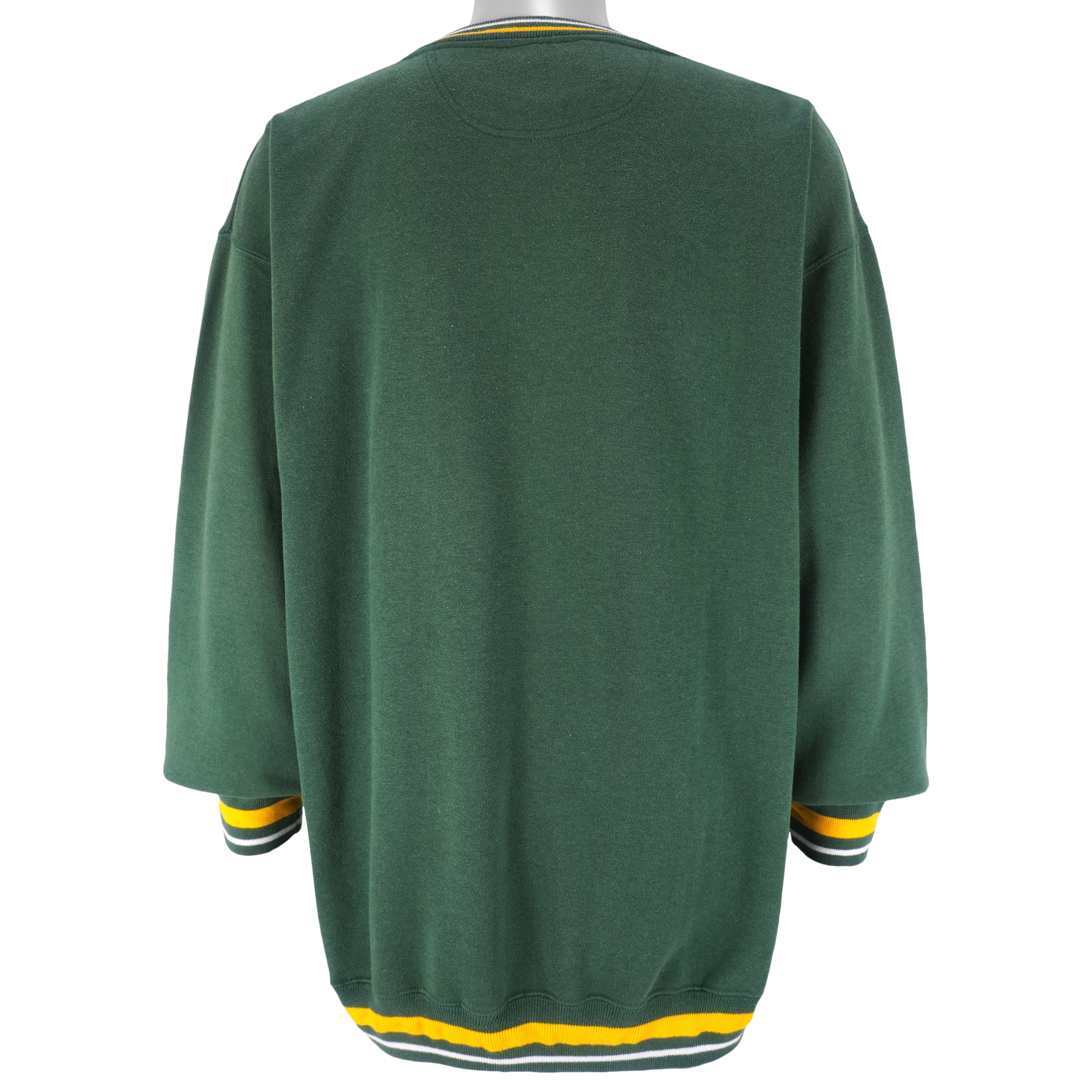 NFL (Logo 7) - Green Bay Packers Embroidered Crew Neck Sweatshirt 1990s X-Large Vintage Retro Football