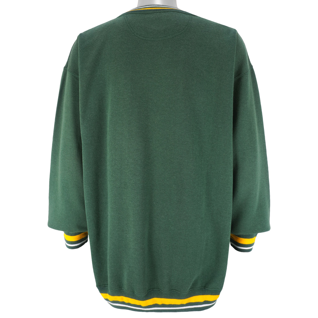 NFL (Logo 7) - Green Bay Packers Embroidered Crew Neck Sweatshirt 1990s X-Large Vintage Retro Football