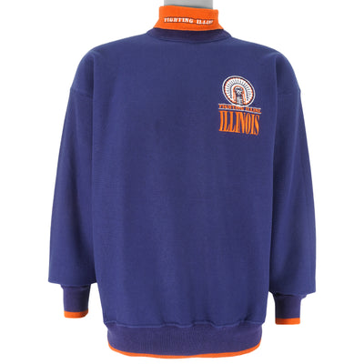 NCAA (The Game) - Illinois Fighting Illini Turtleneck Sweatshirt 1990s Large