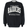 NFL (Russell Athletic) - Oakland Raiders Big Logo Crew Neck Sweatshirt 1990s X-Large Vintage Retro Football