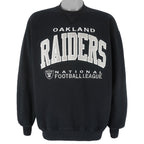 NFL (Russell Athletic) - Oakland Raiders Big Logo Crew Neck Sweatshirt 1990s X-Large Vintage Retro Football