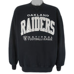 NFL (Russell Athletic) - Oakland Raiders Embroidered Crew Neck Sweatshirt 1990s X-Large